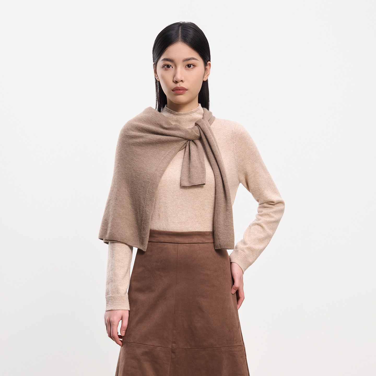 【商场同款】皮皮狗半高领羊绒衫冬通勤简约百搭针织毛衣,淘宝优惠券,粉丝福利购,淘宝优惠卷