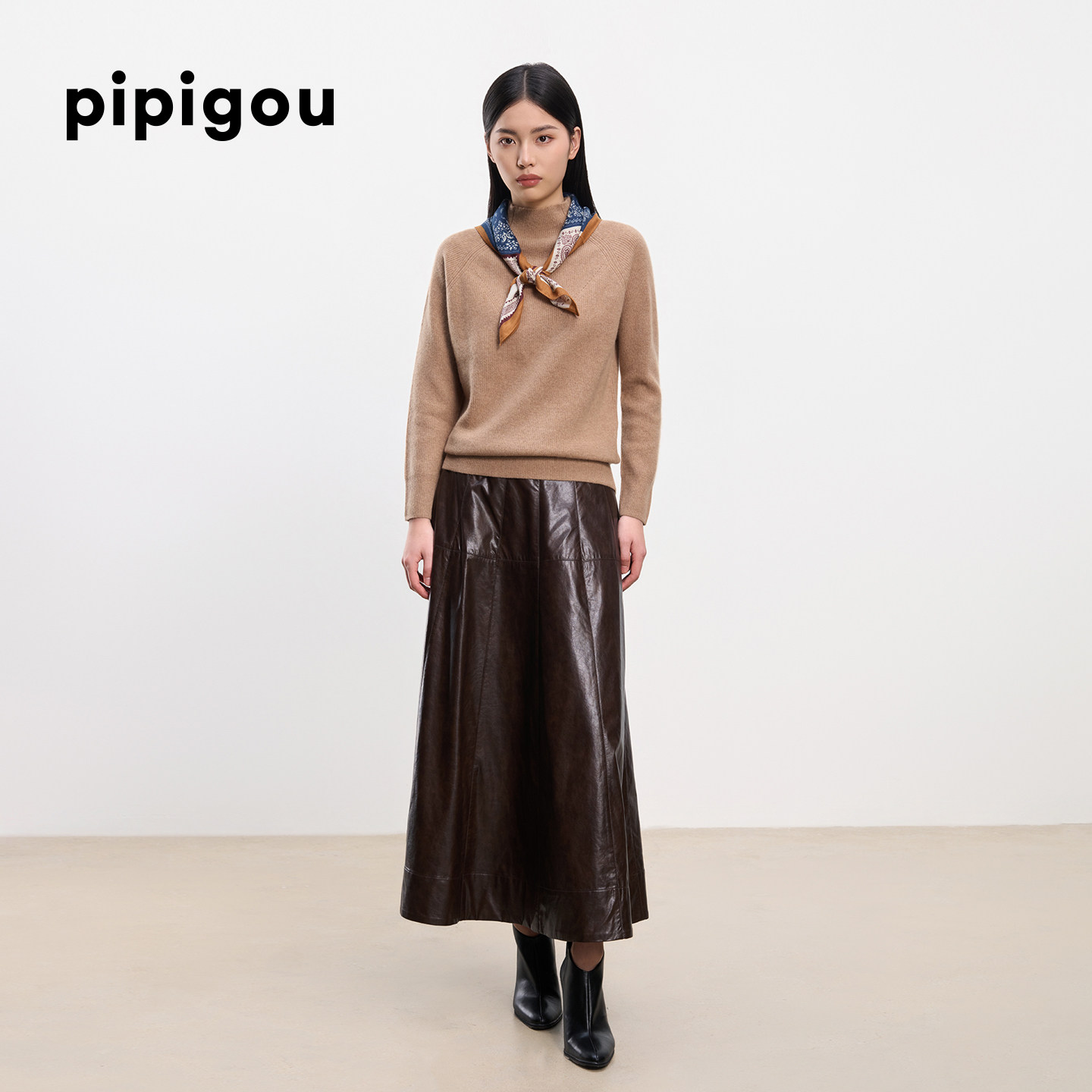 皮皮狗秋冬半高领小蝙蝠袖宽松加厚女羊绒衫套头毛衣,淘宝优惠券,粉丝福利购,淘宝优惠卷