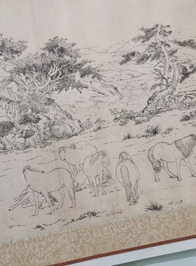高清艺术喷绘画芯宣纸绢布卷轴画