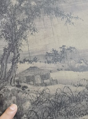 高清艺术喷绘画芯宣纸绢布卷轴画
