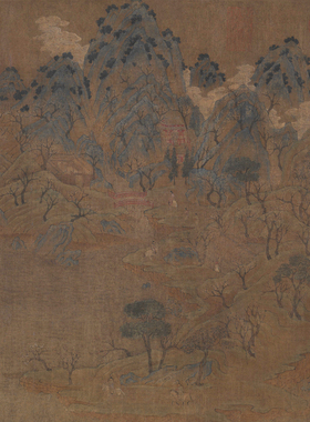 春图人物山水国画真迹横幅装饰