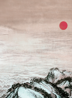 关山月 江山如此多娇 复古书画山水国画真迹高清微喷仿真复制装饰