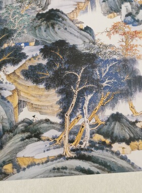 张大千 仿董源华阳仙馆图 复古书画山水国画真迹微喷仿古挂轴装饰