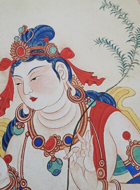 高清艺术喷绘画芯临摹学习卷轴画