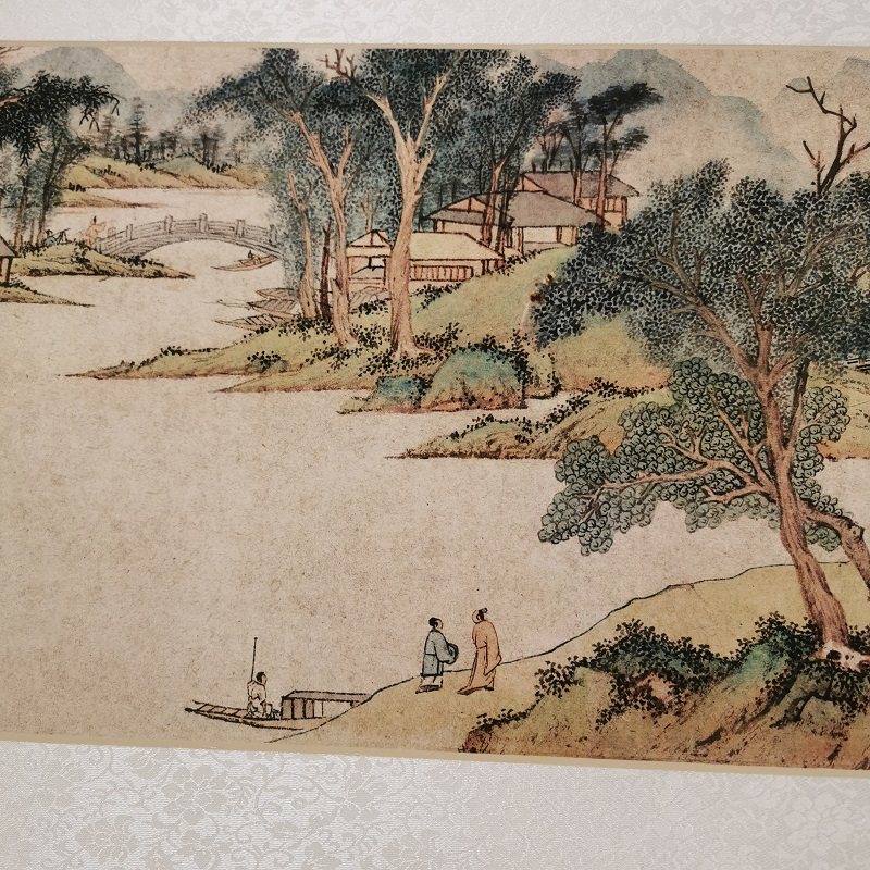 明文征明国画真迹浒溪草堂图复古书画高清微喷横幅仿古装裱装饰画,淘宝优惠券,粉丝福利购,淘宝优惠卷