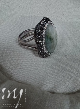 My Collection｜古董戒指 法国制造 玛瑙稀有马赛石 925银戒