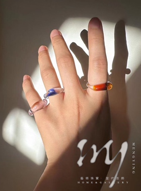 My Jewelry  | 灯工艺术玻璃指环｜英国伦敦申叶子作品 原创戒指