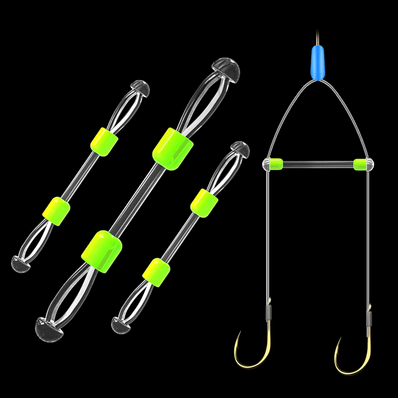 子线分叉器定距硅胶双钩分钩器太空豆防缠豆鱼线子线分线器小配件 - 图1