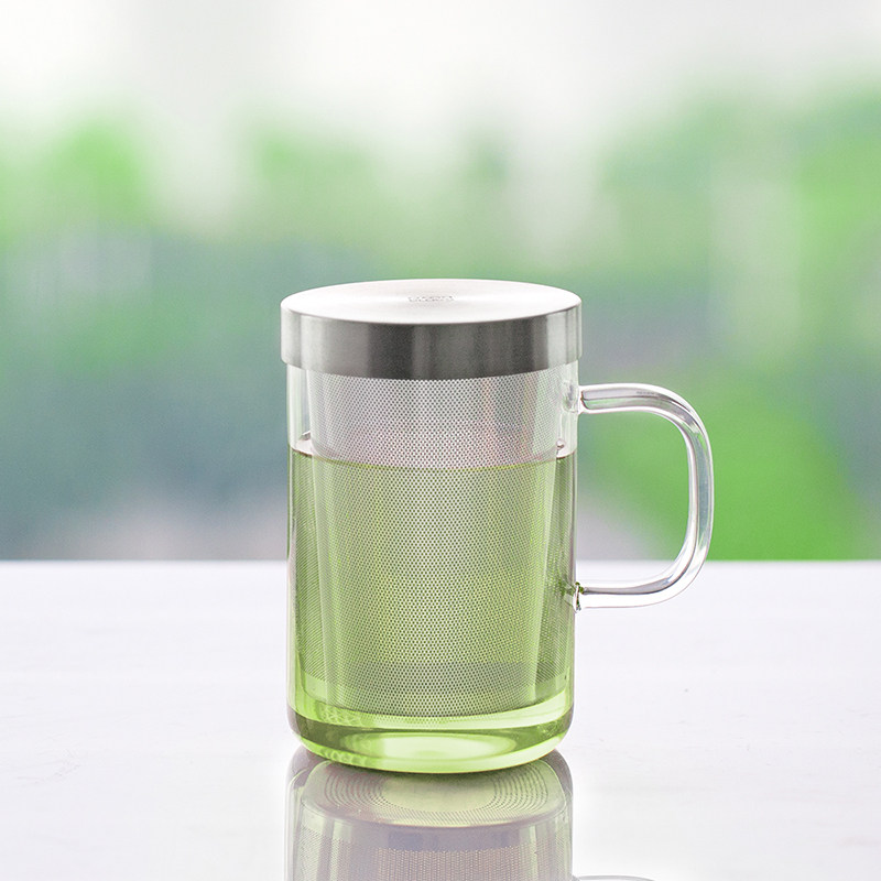 耐热新款玻璃杯三件套杯不锈钢过滤带盖直觉三件杯创意办公泡茶杯,淘宝优惠券,粉丝福利购,淘宝优惠卷