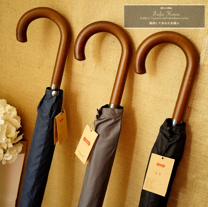 德国风暴伞实木直骨自动商务晴雨伞男士双人防风超大结实长柄伞女