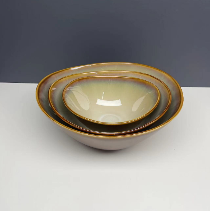 网红仓库酒店餐具蜜糖釉曼谷棕面碗新骨瓷菜盘家用汤盘草帽盘深盘,淘宝优惠券,粉丝福利购,淘宝优惠卷