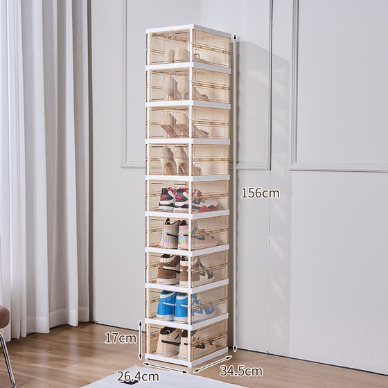 Foldable installation-free shoe box storage