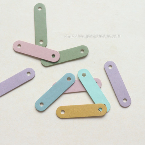 叉子手工二层皮彩色小挂耳斜背扣小包挂耳拎环diy拼布钩针包配件 - 图3