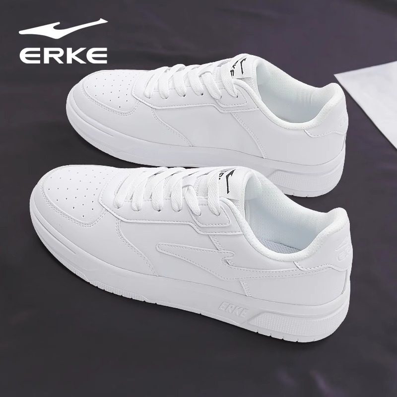 鸿星尔克男鞋秋冬轻便板鞋男款小白鞋空军一号皮面防水平底运动鞋,淘宝优惠券,粉丝福利购,淘宝优惠卷