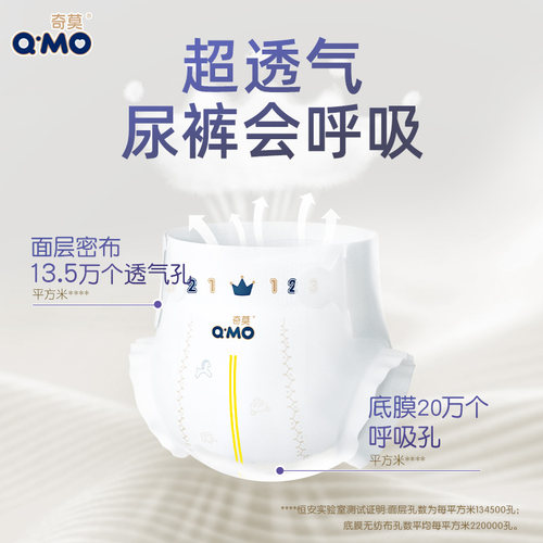 【u先免费送】奇莫皇家至柔新生婴儿纸尿裤NB36片超薄干爽尿不湿 - 图1