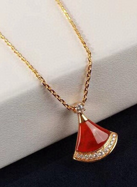 S925纯银裙子项链女轻奢小众设计感高级锁骨链送女友闺蜜生日礼物