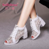 Летняя обувь, дышащие танцующие туфли, из натуральной кожи