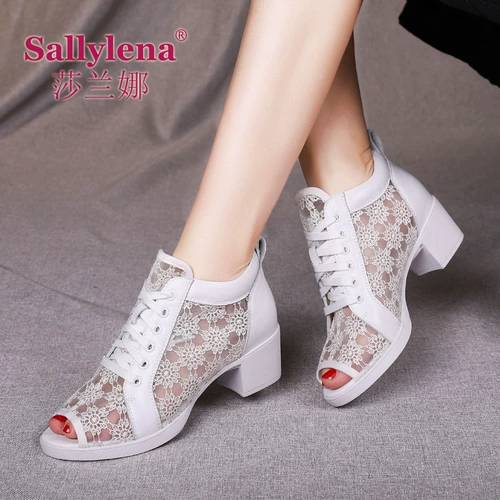 Летняя обувь, дышащие танцующие туфли, из натуральной кожи