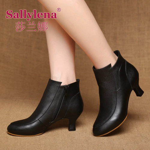 Обувь, туфли, танцующие короткие сапоги, ботинки, из натуральной кожи