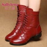 Демисезонные сапоги, танцующие туфли, обувь, из натуральной кожи, мягкая подошва