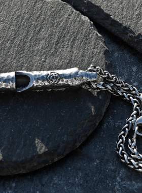 可吹响六芒星锤纹口哨项链男嘻哈