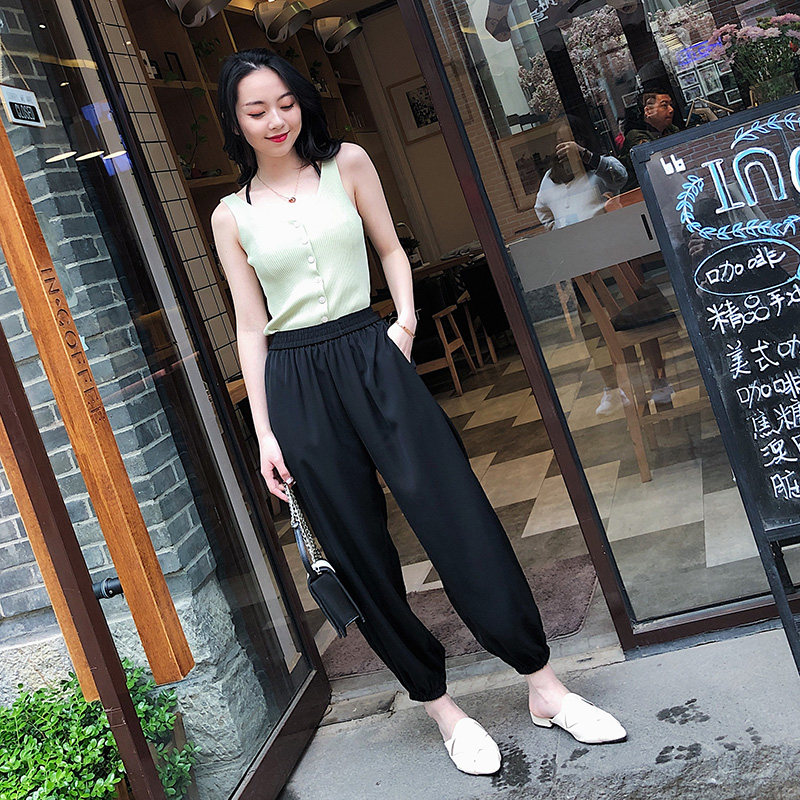 女夏季高腰宽松显瘦百搭灯笼裤 璟依服饰休闲裤