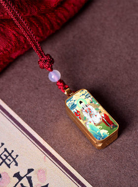 文昌帝君神像小挂件文昌结文曲星纯铜文昌塔挂件摆件项链吊坠