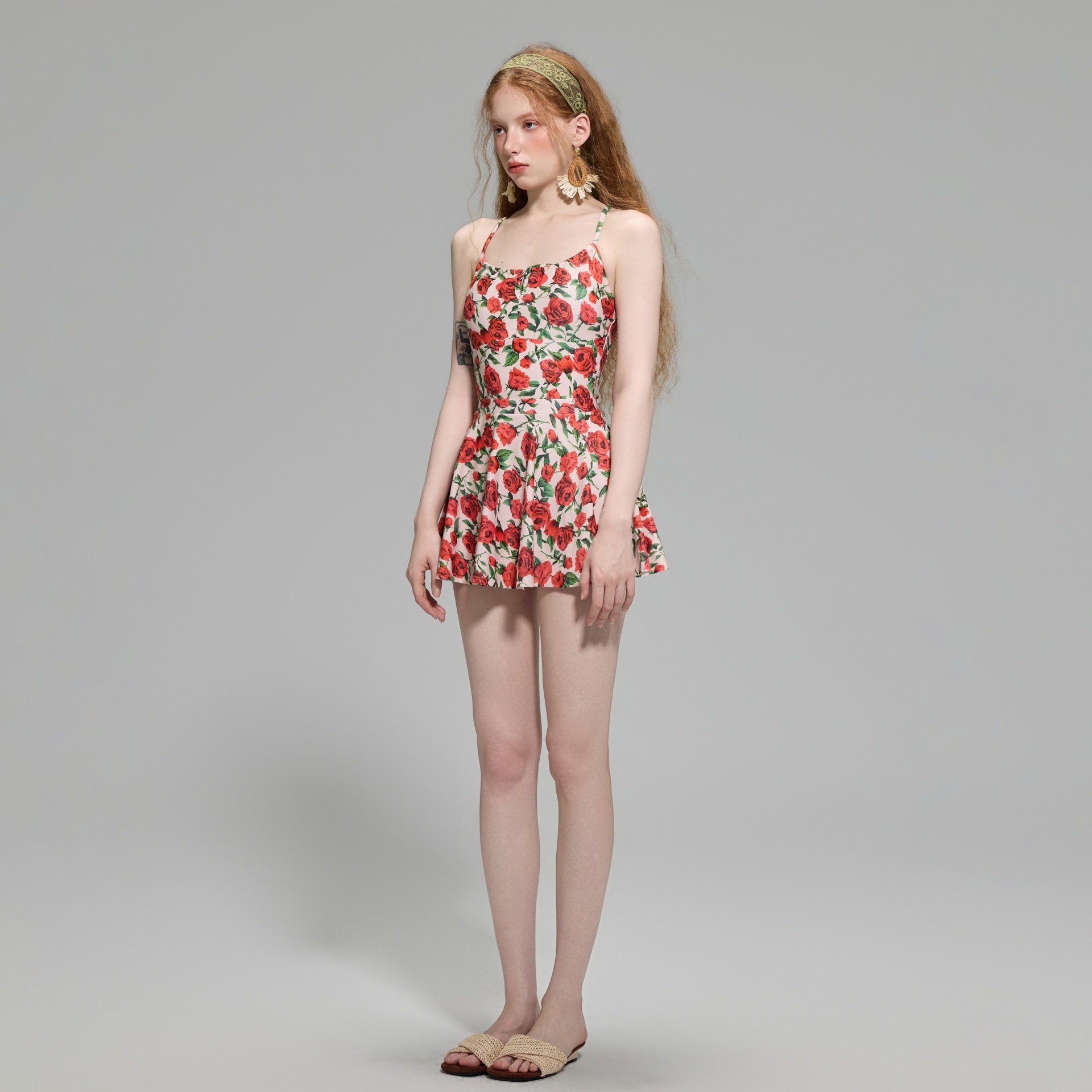 苏拉娜公主新款两件套连体泳衣女保守显瘦遮肚裙式法式泡温泉泳装,淘宝优惠券,粉丝福利购,淘宝优惠卷