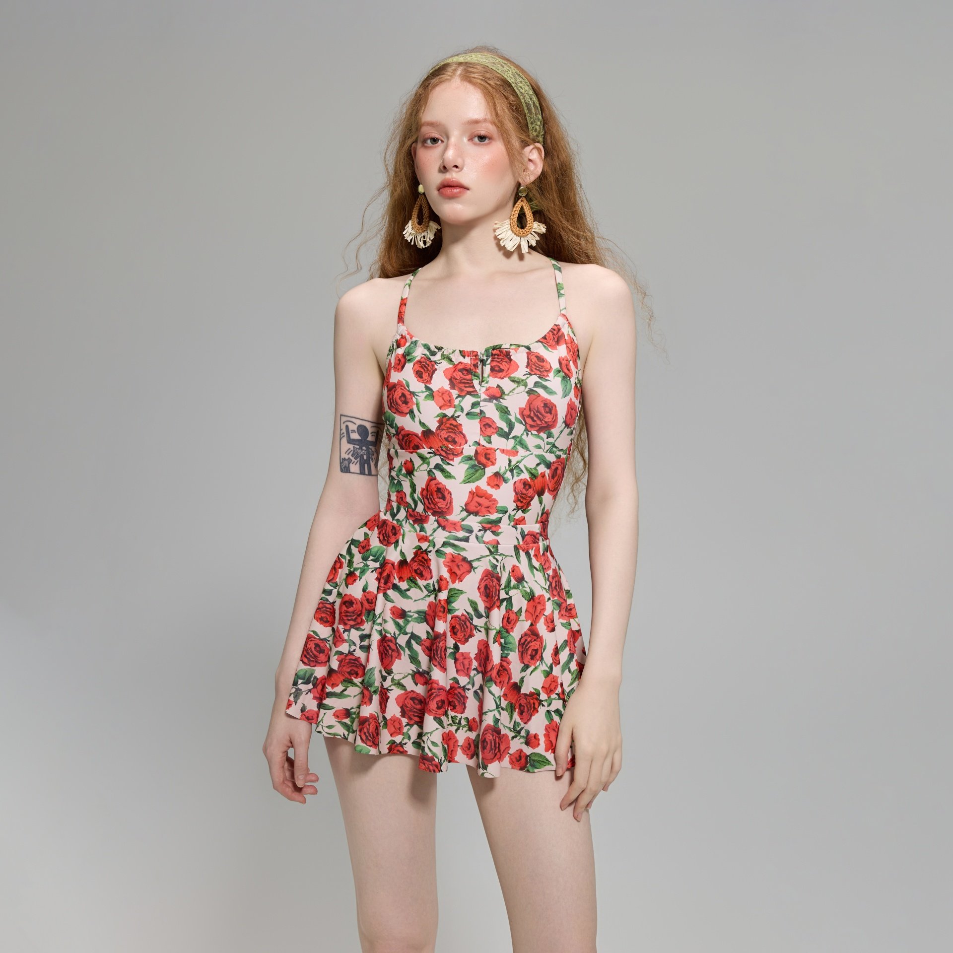 苏拉娜公主新款两件套连体泳衣女保守显瘦遮肚裙式法式泡温泉泳装,淘宝优惠券,粉丝福利购,淘宝优惠卷