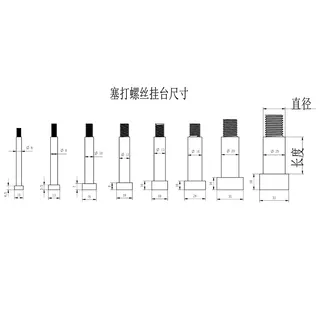 模具塞打螺丝等高限位内六角螺丝直径13/16/20/25 - 图1