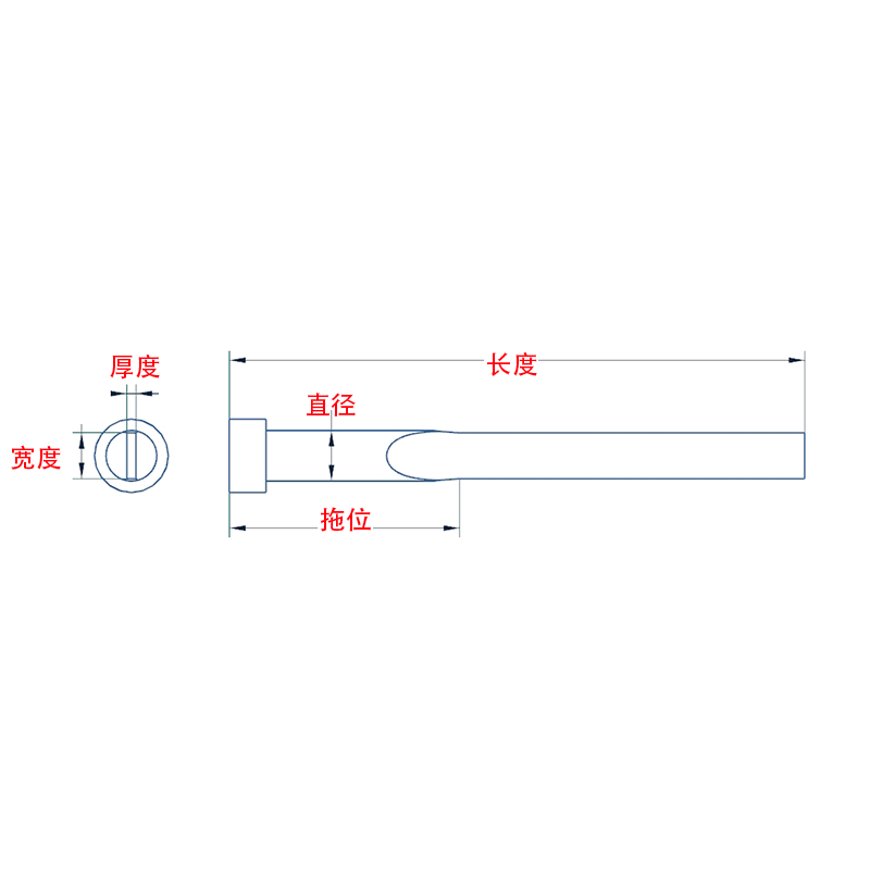 模具配件扁顶针方顶针氮化SKD61厚度1/1.2/1.5/2宽3/4/5/6/7/8/10 - 图1