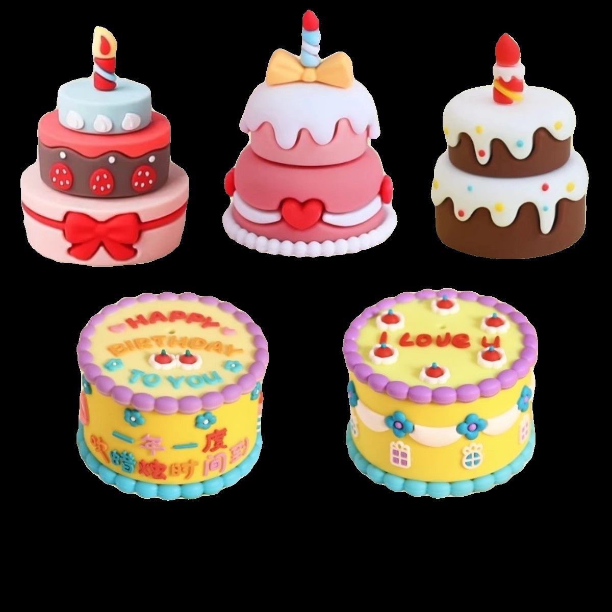 可爱卡通软胶空心樱桃蛋糕装饰玩偶 网红韩式INS风生日蛋糕摆件,淘宝优惠券,粉丝福利购,淘宝优惠卷