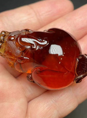 收藏级天然巴西黄水晶貔貅吊坠招财男女款挂坠