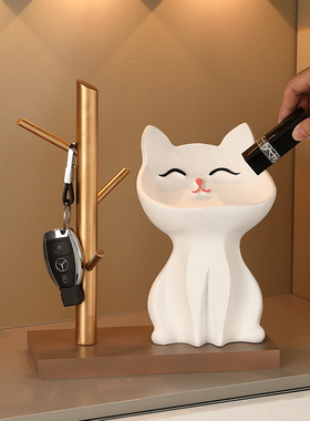 进门玄关柜钥匙收纳糖果盘子