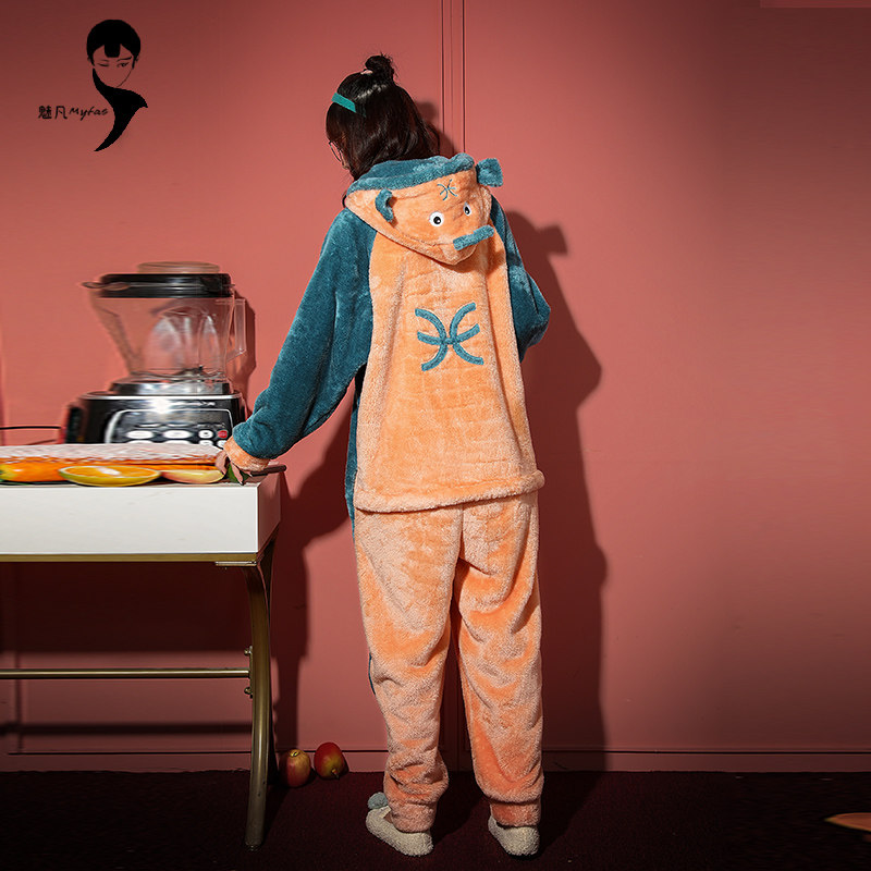 冬季双层珊瑚绒卡通连体男女睡衣 魅凡服饰睡衣/家居服套装