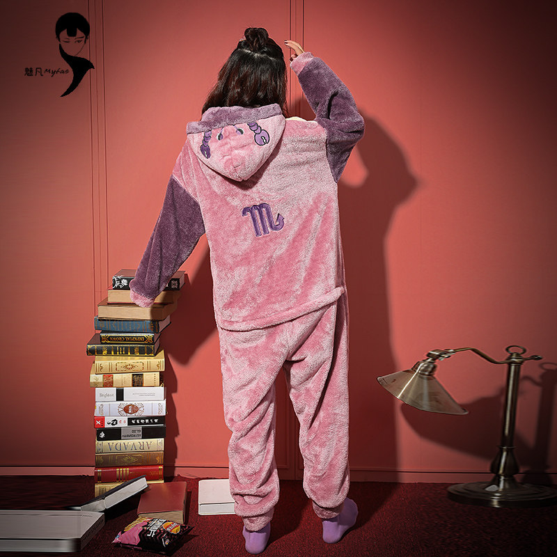 秋冬连体卡通动物动漫珊瑚绒睡衣 魅凡服饰睡衣/家居服套装