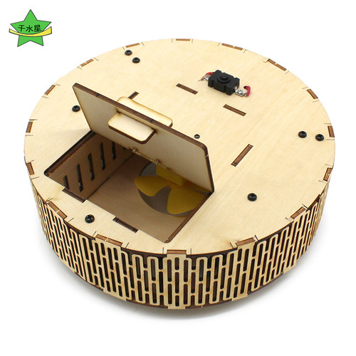 扫地机器人模型智能转向科技小制作diy手工高难度拼装圆形机器人 - 图1