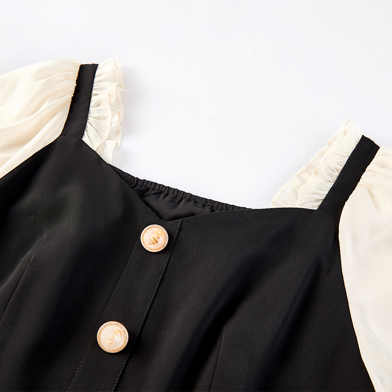 雪纺2020夏季新款收腰显瘦背带裙 百达依莉连衣裙