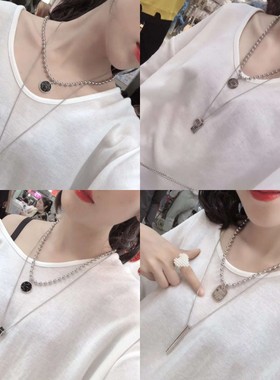 潮牌长款街头风hiphop毛衣链