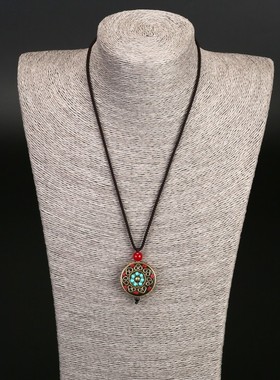 百搭复古民族风毛衣链女