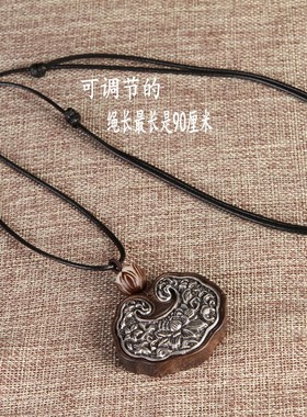 黑檀木民族风挂件棉麻衣服配饰