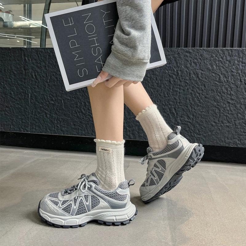 宽胖脚肥大码女鞋41-43爆款休闲鞋2026春季新款透气老爹鞋9812-1,淘宝优惠券,粉丝福利购,淘宝优惠卷