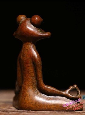 纯铜手工仿古风实心青蛙小物件