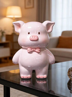 可爱卡通小猪存钱罐摆件创意礼物