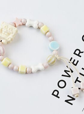 景德镇可爱陶瓷手链高颜值小狗好朋友新款情侣闺蜜编织手绳不掉色