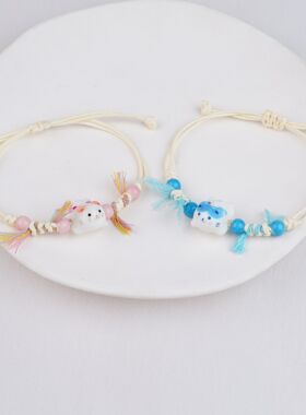 陶瓷手串手链有质感手钏小众感串珠手串女可爱手环配饰新品