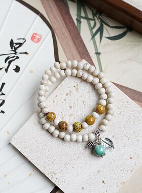 景德镇陶瓷手链蝴蝶饰品女百搭高级感民族风编织手串新中式手饰