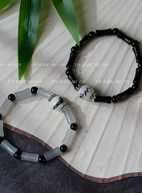 竹节手链女高级感情侣手绳陶瓷手串学生编织女款绳子女士小众配饰