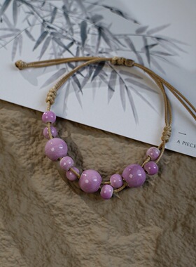 景德镇陶瓷手链不掉色女高级感可调节新中式手绳女手饰饰品礼物