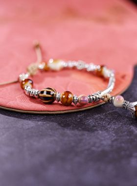 新款民族风星星小众设计高级感景德镇陶瓷手链女瓷珠串珠手串饰品